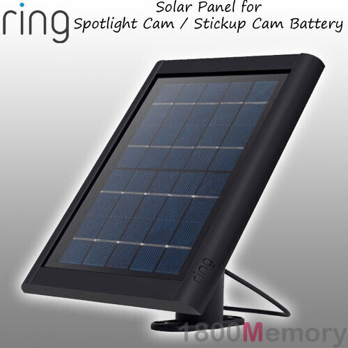 Ring Solar Panel Charger for Spotlight Cam Battery 2W Weather Resistant Black image 0