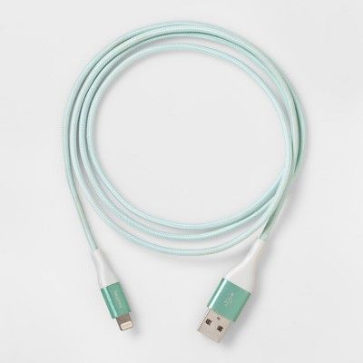 heyday Lightning to USB-A Cable 4ft - Teal/White image 0