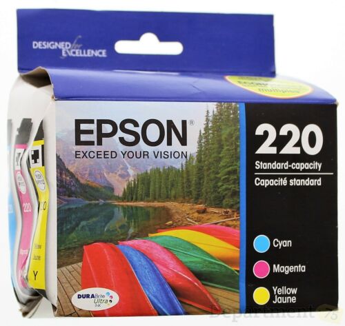 Genuine Epson 220 Ink Cartridge Color Cyan Magenta Yellow image 0