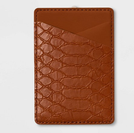 Heyday Cell Phone Wallet Pocket - Tan Crocodile image 0
