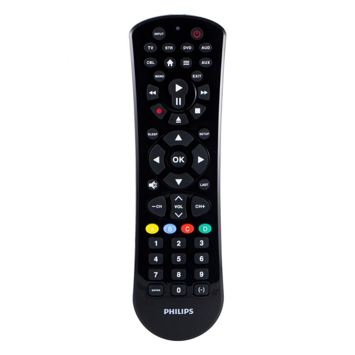 Philips 6-Device Universal Remote, Gloss Black image 0