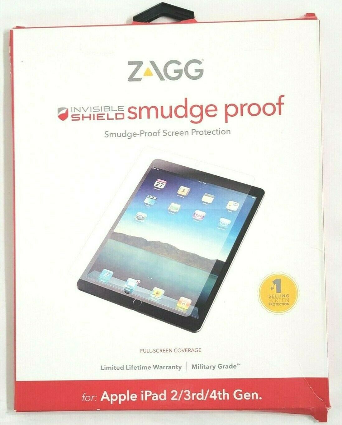 ZAGG Invisible Shield Smudge-Proof Screen Protector Apple iPad 2/3rd/4th Gen. image 0