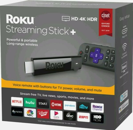 Roku Streaming Stick+ | HD/4K/HDR Streaming Media Player with Long-Range Wireless and Voice Remote with TV Controls image 0