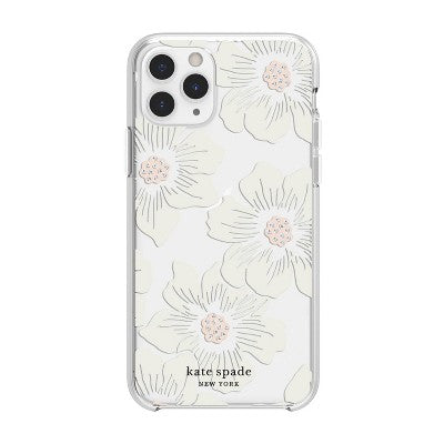 Kate Spade New York Apple iPhone 11 Pro/X/XS Hard Shell Case HollyHock Floral - Cream/Clear image 0