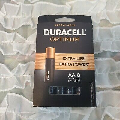 Duracell Optimum AA Batteries - 8 Pack Alkaline Battery with Resealable Tray image 0