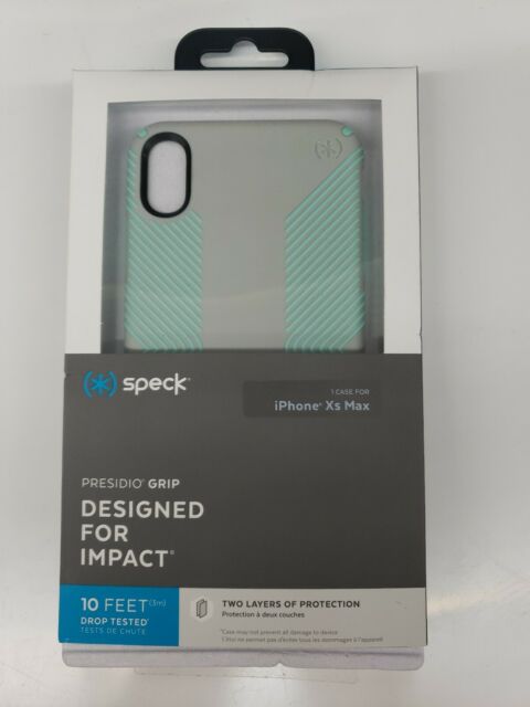 Speck Apple iPhone XS Max Presidio Grip Case - Dolphin Gray/Aloe Green image 0