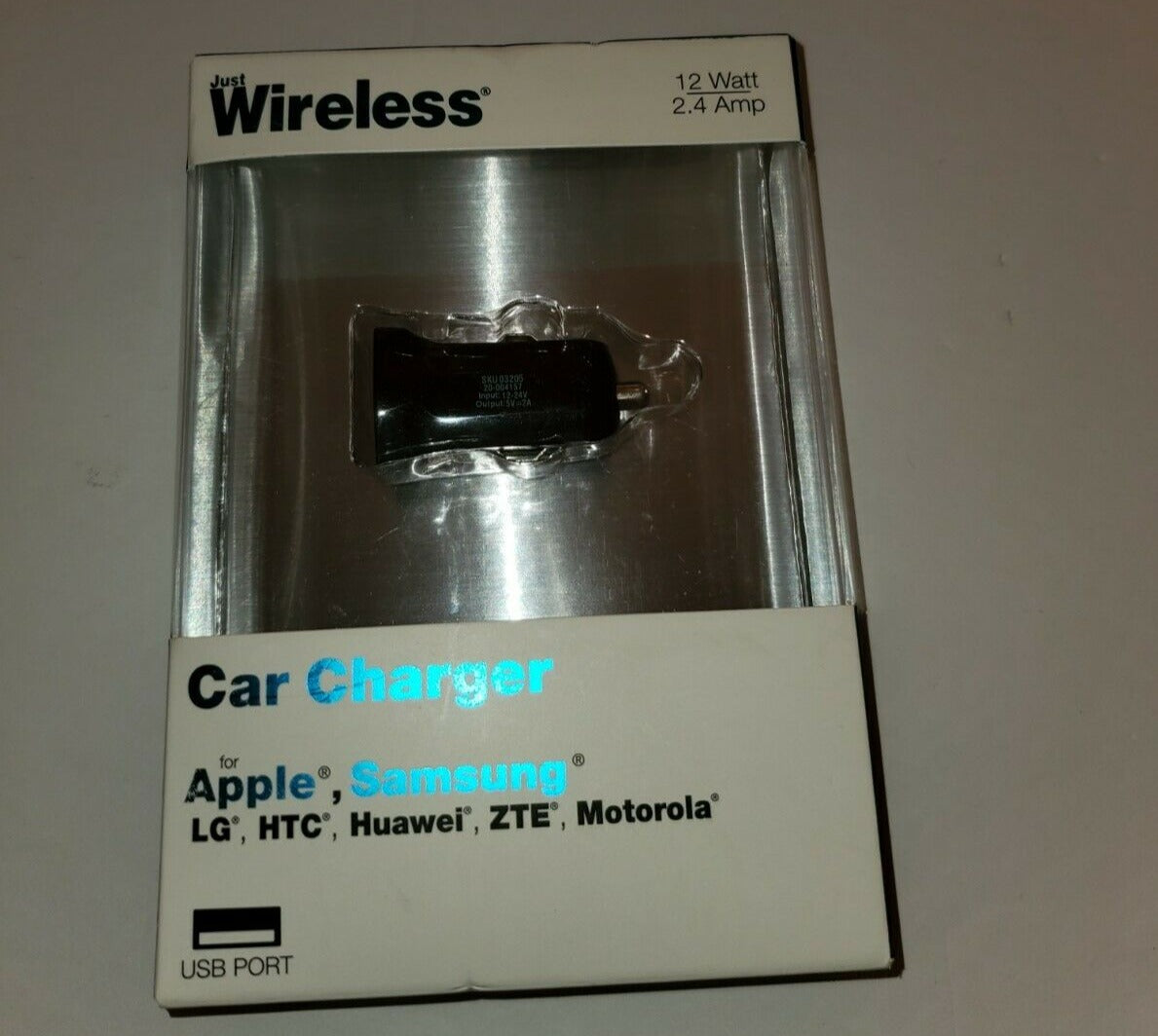 Just Wireless 2.4A/12W 2-Port USB-A Car Charger - Black image 0