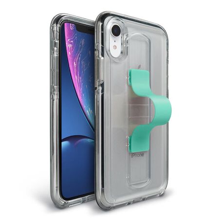 BodyGuardz Apple iPhone XR SlideVue Case - Clear/Mint image 0