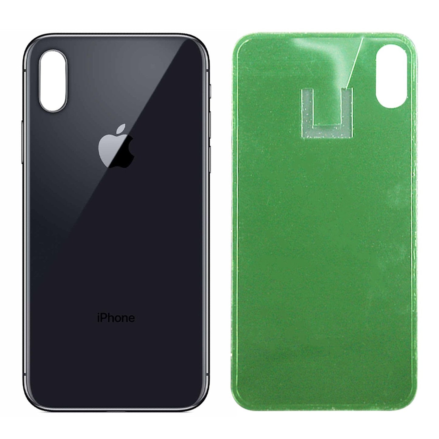 iPhone X Battery Cover Glass Housing Rear BackDoor Replacement part-Black image 0