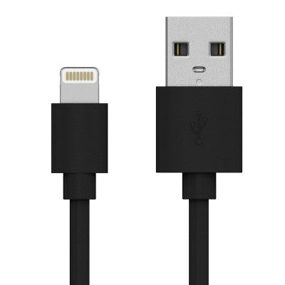 Just Wireless 6ft TPU Lightning to USB-A Cable - Black image 0
