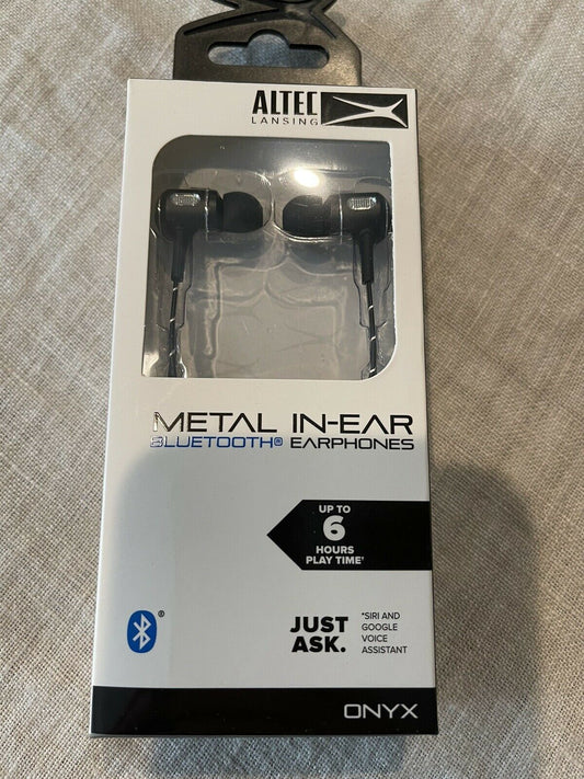 Altec Lansing Metal In-Ear Bluetooth Earbud Black image 0