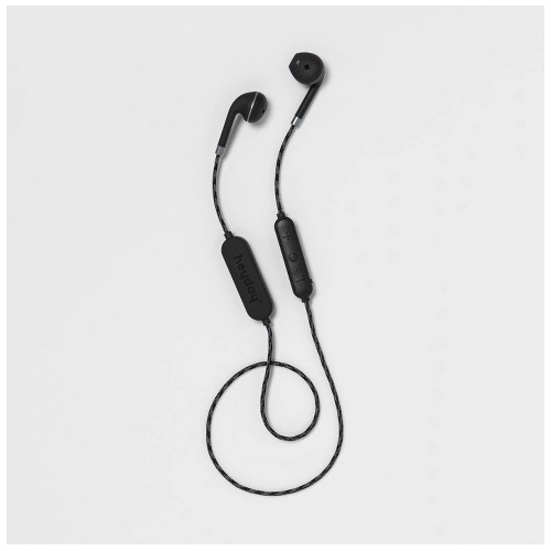 Heyday Molded Tip Braid Bluetooth Black Tort Wireless Earbuds w/ Microphone A055 image 0