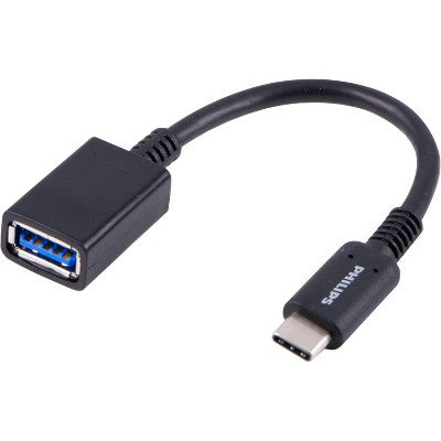 Philips 6" USB-C to USB 3.1 Female Adapter Black image 0