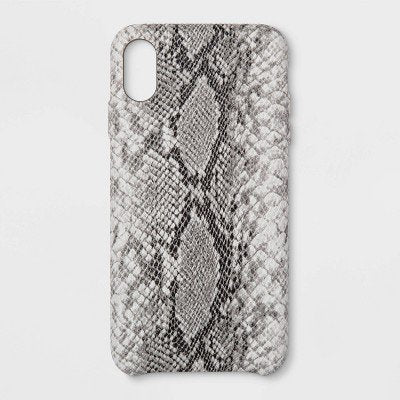 Heyday Apple iPhone XS Max Print Case Snakeskin Pattern Gray image 0