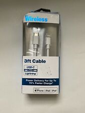 Just Wireless 3' Lightning to USB-C Power Delivery Cable - White image 0