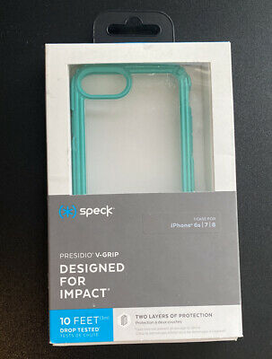 Speck Apple iPhone 8 V Grip - Clear/Caribbean Blue image 0