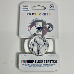 PopSockets PopGrip Slide Stretch - Dove White Marble image 0