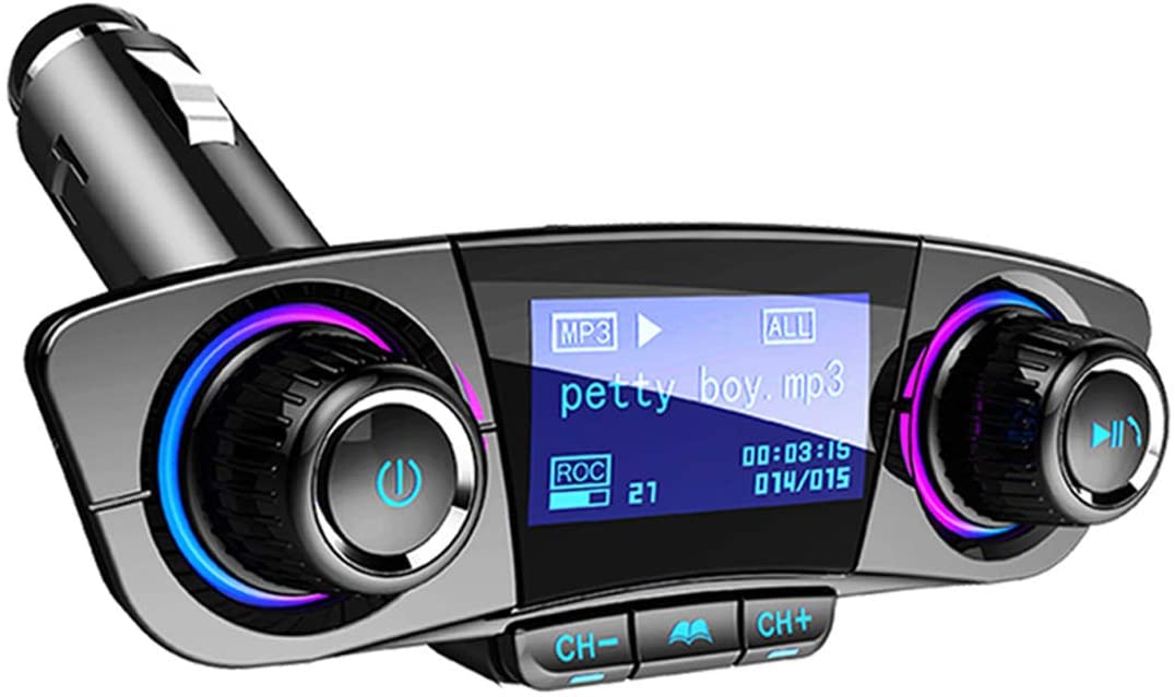 Bluetooth FM Transmitter Handfrees-Calling Radio Adapter Car Kit with Dual USB Port MP3 Player Support TF Card USB Flash Drive image 0