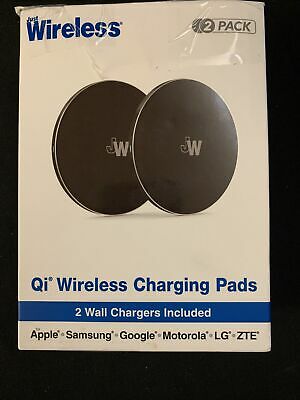 Just Wireless 2pk 5W Qi Wireless Charging Pads (with Wall Adapters) - Black image 0