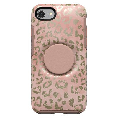 OtterBox Apple iPhone SE (2nd gen)/8/7 Otter + Pop Symmetry Case (with PopTop) - Rose Gold Leopard image 0