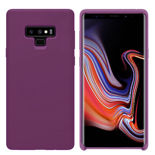 Galaxy Note 9 Soft Solid Silicone Case (Full Buttom Open) - PURPLE image 0