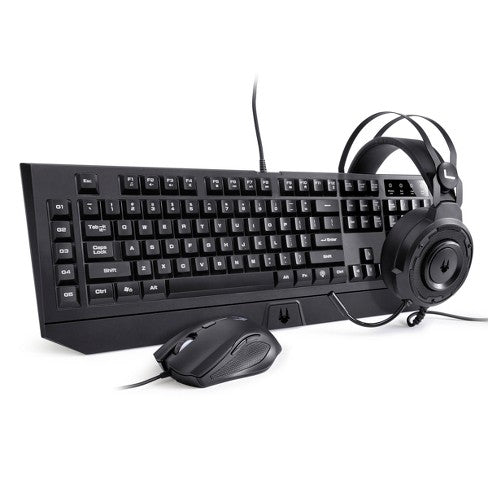 Lexma Phantom Gaming Starter Kit with Headset, Mouse and Keyboard - Black image 0
