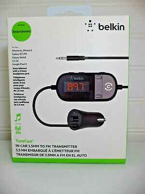 Belkin TuneCast In-Car 3.5mm Aux Audio to FM Transmitter - Black image 0