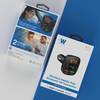 Just Wireless Bluetooth FM Transmitter - Black image 0