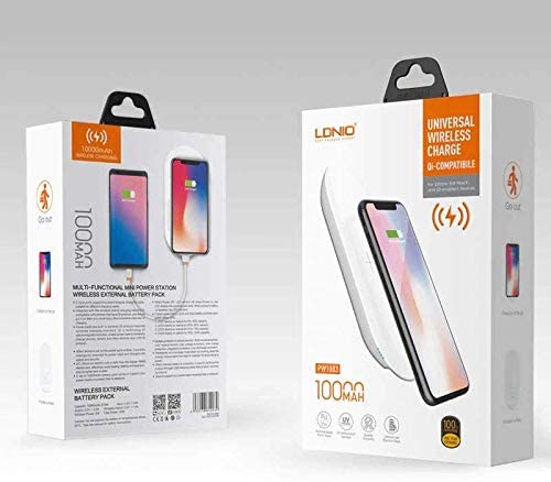 Universal Wireless Charge qi-compatibile 10000Mah Ldnio white image 0