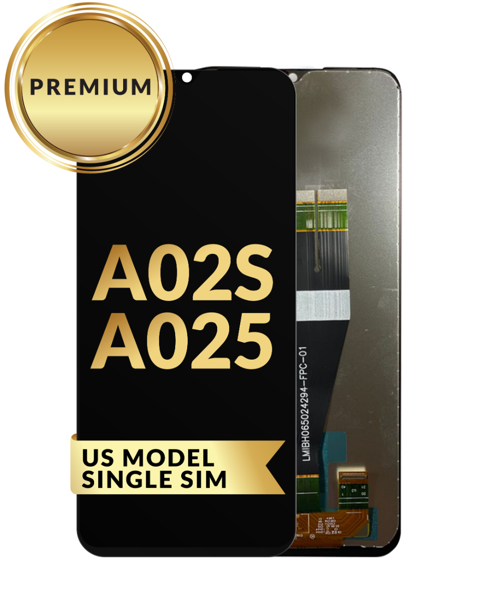 Galaxy A02s (A025/2020) LCD Assembly (BLACK) (Premium/Refurbished) (US Model / Single Sim) image 0