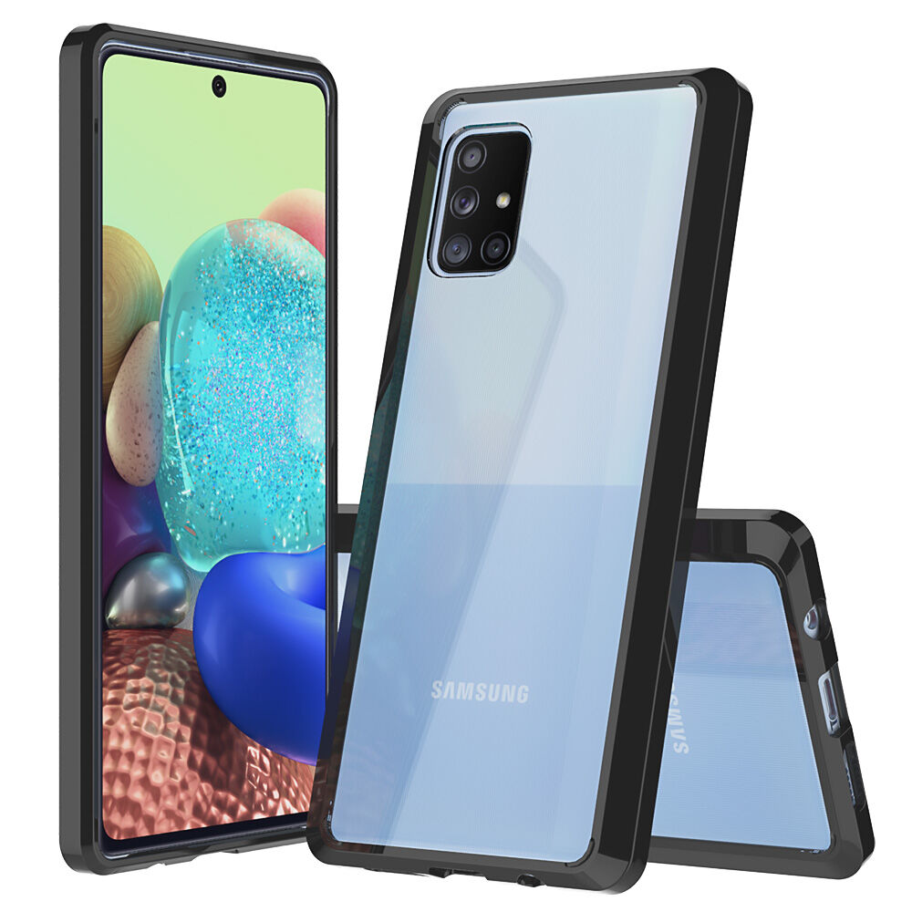 Galaxy A71 5G Hybrid Case with Air Cushion Technology - BLACK image 0