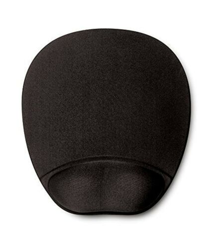 Memory Foam Mouse Pad Mat with Wrist Rest (Black) image 0