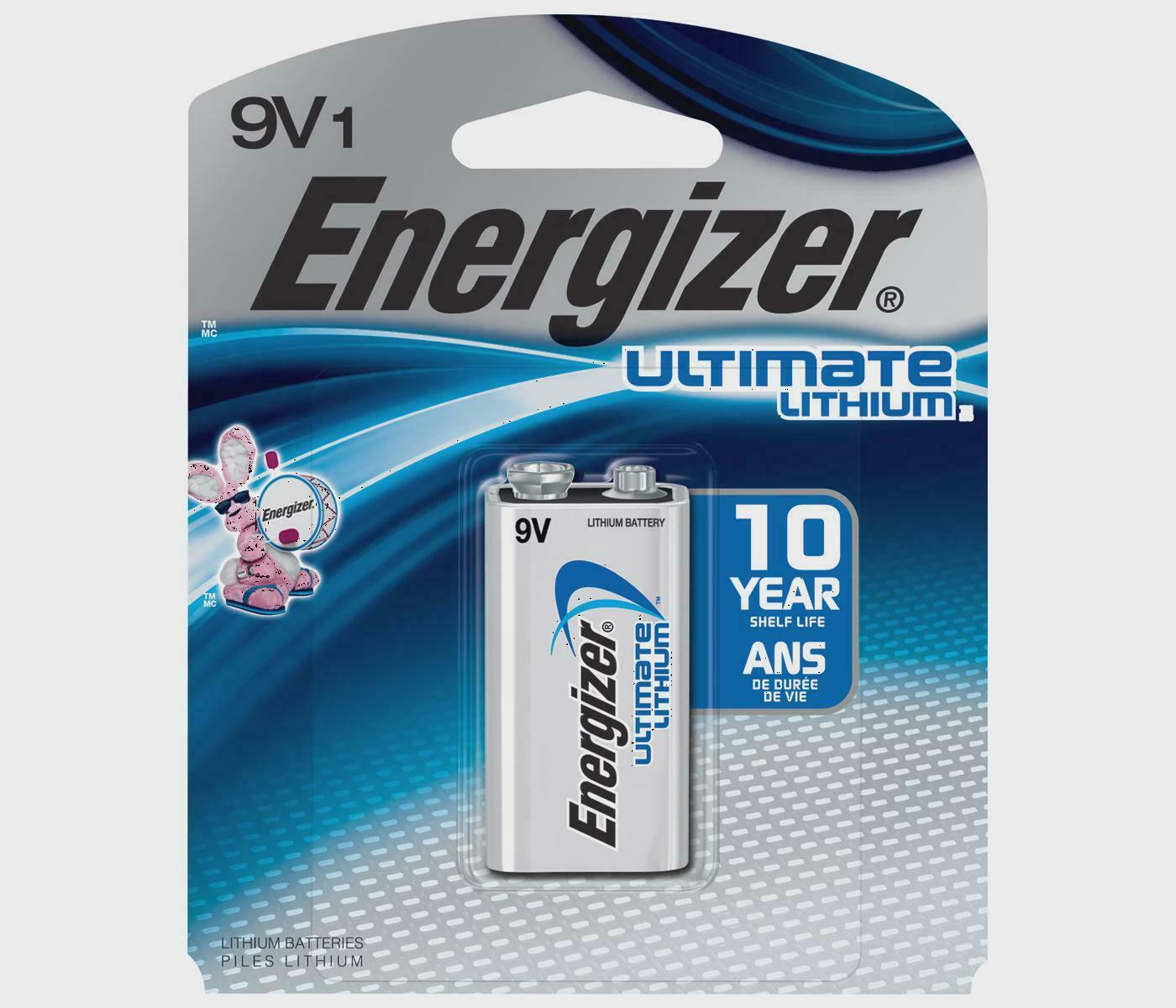 Pack Energizer 9 Volt 9V Ultimate Lithium Battery Exp. 2028 image 0