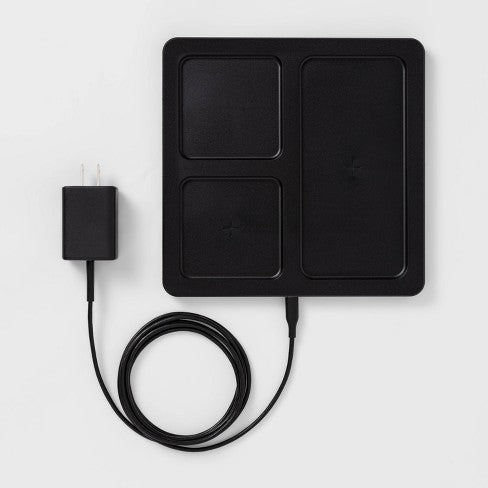 Heyday10W Qi Wireless Charging Station (phone/airpod) - Black/Wood image 0