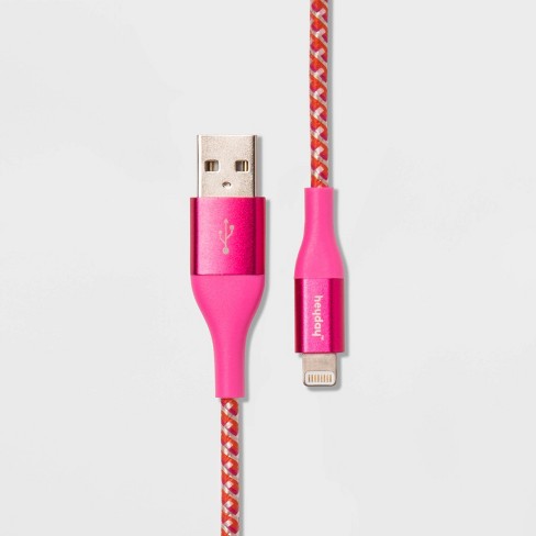 HEYDAY USB C 6' LIGHTNING PINK image 0