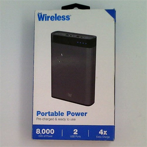 Just Wireless 2-Port USB 8,000mAh Portable Power Bank - Slate image 0
