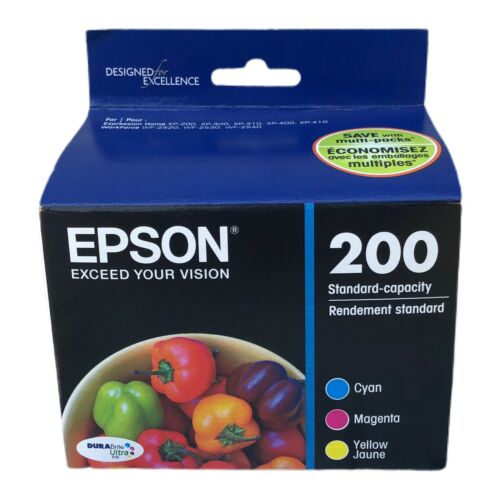 Epson 200 Black Cyan Yellow Magenta Color Ink Cartridges Exp. 10/2018 image 0