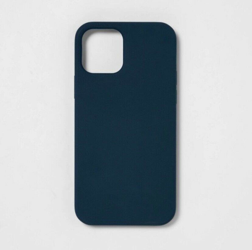 Heyday Silicone Phone Case for Apple iPhone 12/iPhone 12 Pro Dark Teal Y27 image 0