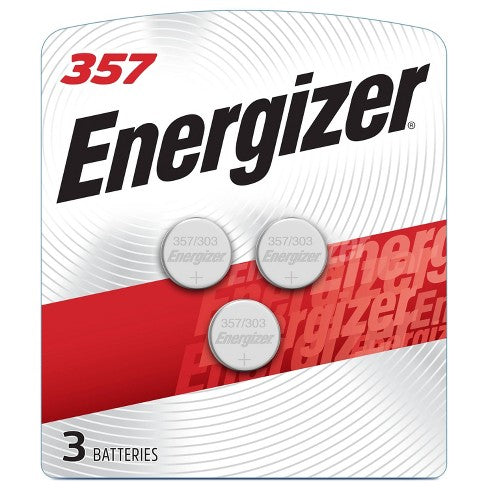 Energizer 3pk 357/303 Batteries Silver Oxide Button Battery image 0