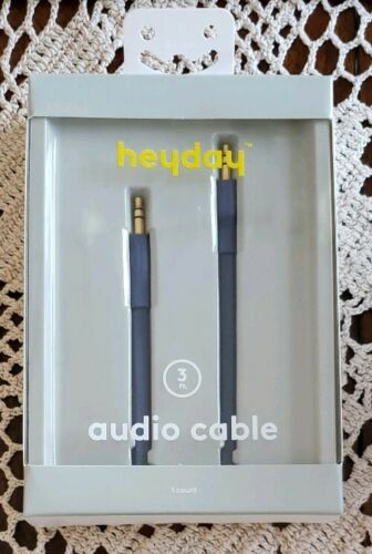 Heyday ~ Navy Blue ~ 3' Long ~ 3.5 mm Audio Aux Plug ~ Charging Cable image 0