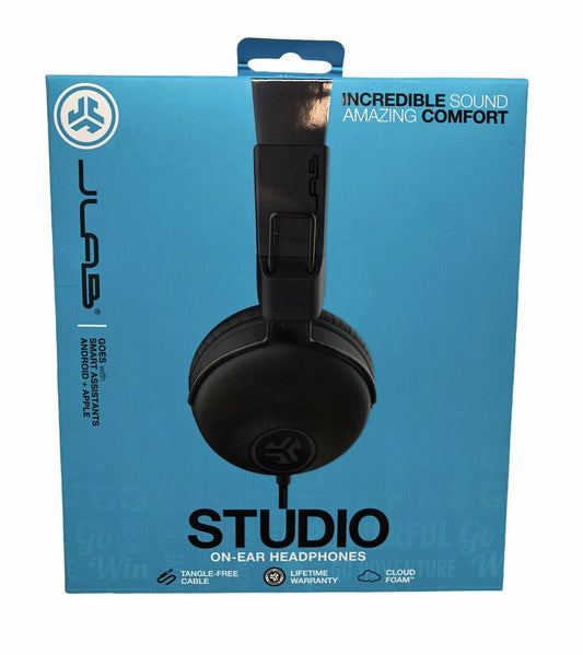JLab Studio Wired On-Ear Headphones - Black image 0
