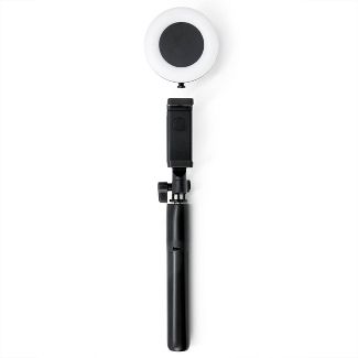 ReTrak Tripod Selfie Stick with LED Ring Light - Black image 0