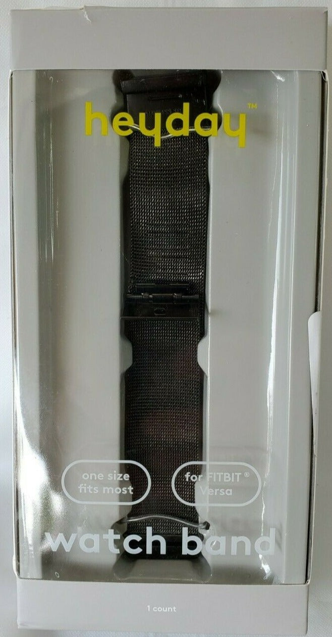 HeyDay FitBit Versa Mesh Watch Band - Black image 0