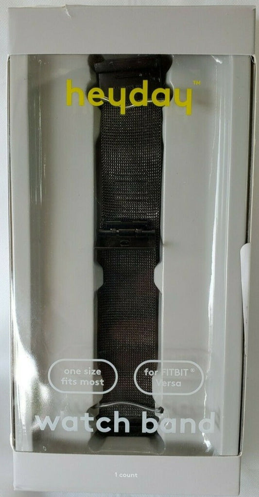 HeyDay FitBit Versa Mesh Watch Band - Black image 0