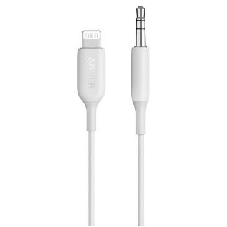 Anker 3' PowerLine Lightning to 3.5mm Audio Aux Adapter - White image 0