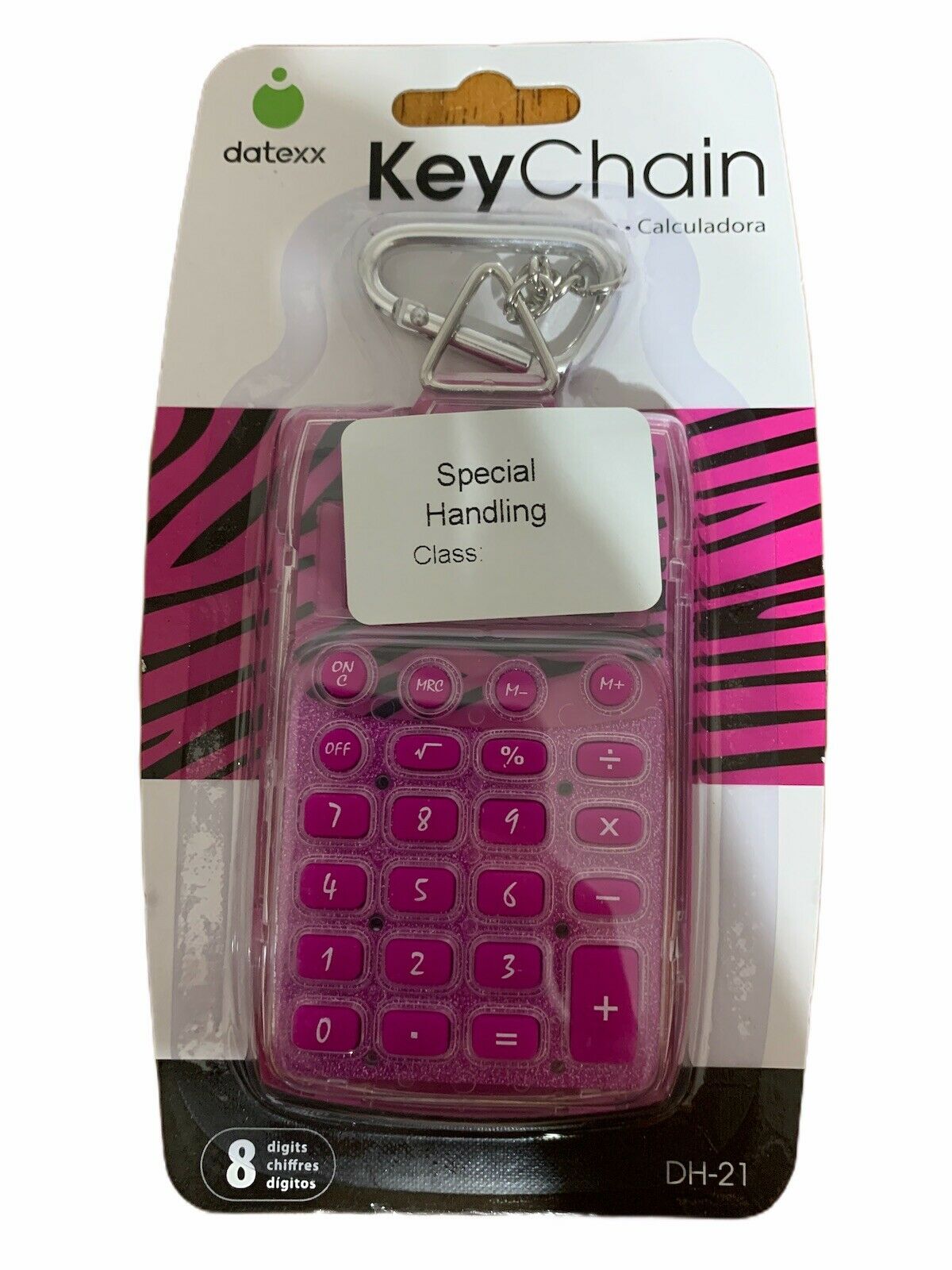 Basic Calculator datexx Silver Pink Green image 0