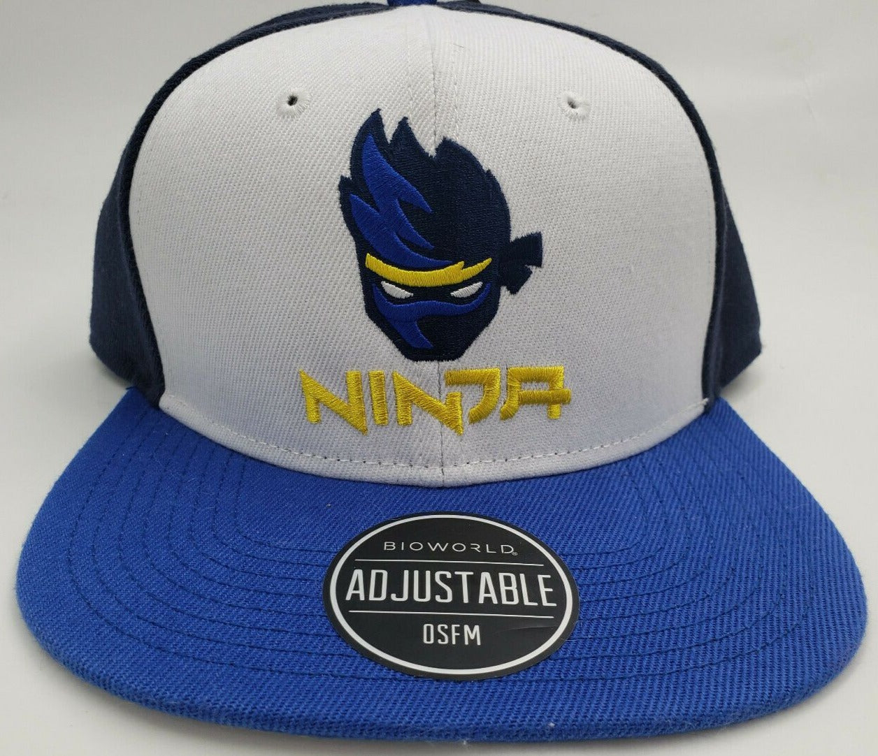 Team Ninja Logo Snapback Brimmed Hat - Blue/White image 0
