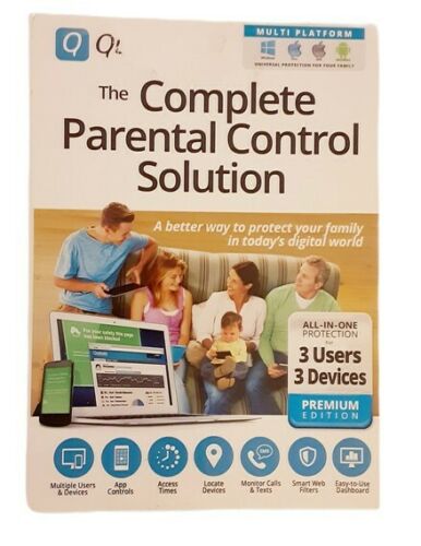 Qustodio The Complete Parental Control Solution 3 Users Devices, Premium Ed. image 0