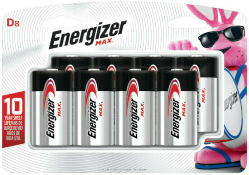 Energizer MAX D Alkaline Batteries 8 pk Carded image 0