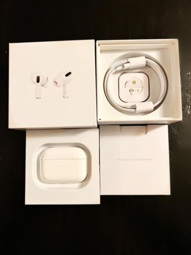 Apple AirPods Pro with MagSafe Wireless Charging Case - White MLWK3AM/A with box image 0